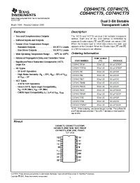 Datasheet CD54HC75 manufacturer TI