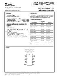 Datasheet CD54HCT125F3A manufacturer TI