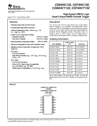 Datasheet CD54HCT132 manufacturer TI