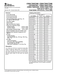 Datasheet CD54HCT240 manufacturer TI