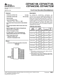 Datasheet CD74AC138E manufacturer TI