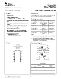 Datasheet CD74AC86 manufacturer TI