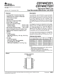 Datasheet CD74HC221E manufacturer TI