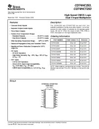 Datasheet CD74HC253E manufacturer TI