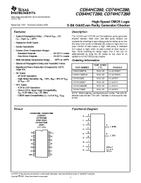 Datasheet CD74HC280M96 manufacturer TI