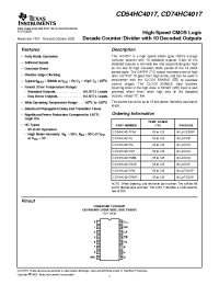 Datasheet CD74HC4017M96 manufacturer TI