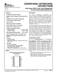 Datasheet CD74HC4538E manufacturer TI