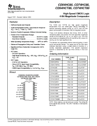 Datasheet CD74HC85ME4 manufacturer TI