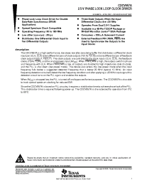 Datasheet CDCV857A manufacturer TI
