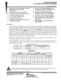 Datasheet CDCV857BIDGG manufacturer TI