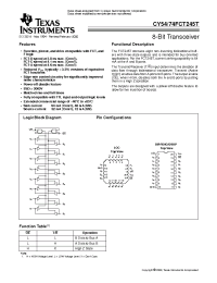 Datasheet CY54FCT245TSOIC manufacturer TI