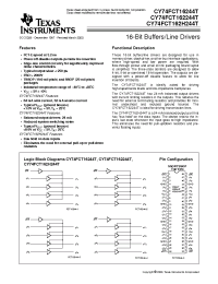 Datasheet CY74FCT162244CTPVC manufacturer TI