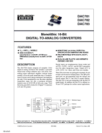Datasheet DAC703 manufacturer TI