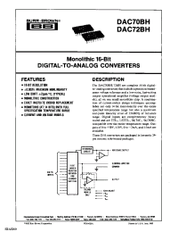 Datasheet DAC70BH-CSB-I manufacturer TI