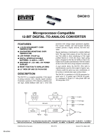 Datasheet DAC813KU/1K manufacturer TI