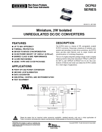 Datasheet DCP020507U/1K manufacturer TI
