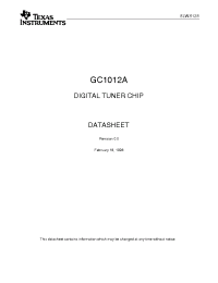 Datasheet GC1012A-PQ manufacturer TI
