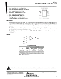 Datasheet LF411IDR manufacturer TI