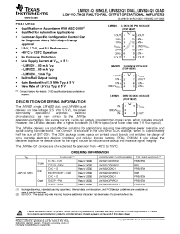Datasheet LMV822-Q1 manufacturer TI