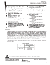 Datasheet MSP430F423 manufacturer TI