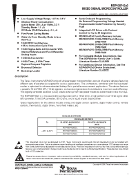 Datasheet MSP430F4250IDL manufacturer TI