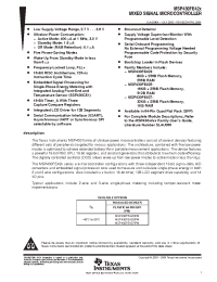 Datasheet MSP430FE423 manufacturer TI
