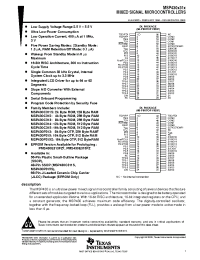 Datasheet MSP430P313 manufacturer TI