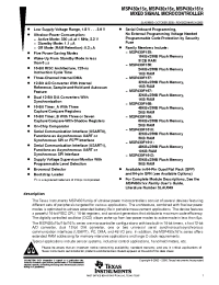 Datasheet MSP430X16X manufacturer TI