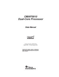 Datasheet OMAP5910GGZG2 manufacturer TI
