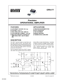 Datasheet OPA177GS/2K5 manufacturer TI