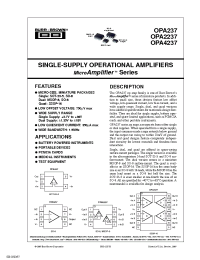 Datasheet OPA2237EA/250 manufacturer TI
