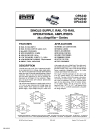 Datasheet OPA340NA/250 manufacturer TI