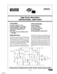 Datasheet OPA541SM-BI manufacturer TI