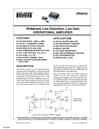 Datasheet OPA642NB/250 manufacturer TI