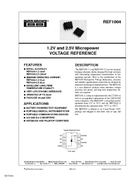 Datasheet REF1004C-1.2/2K5 manufacturer TI