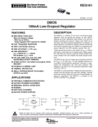 Datasheet REG101NA-2.5/250 manufacturer TI