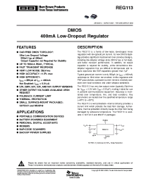 Datasheet REG113NA-2.85/250 manufacturer TI