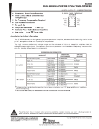 Datasheet RM4558D manufacturer TI