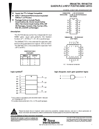 Datasheet SN54ACT00 manufacturer TI