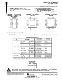 Datasheet SN54AHC04FK manufacturer TI