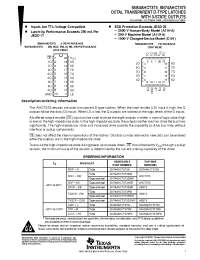 Datasheet SN54AHCT373W manufacturer TI