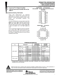 Datasheet SN54AHCT574W manufacturer TI