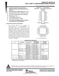 Datasheet SN54HC139 manufacturer TI