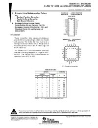 Datasheet SN54HC151 manufacturer TI