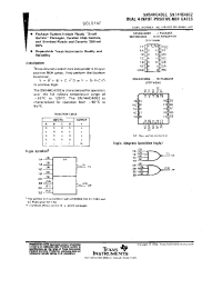 Datasheet SN54HC4002FK manufacturer TI