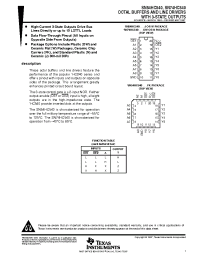 Datasheet SN54HC540W manufacturer TI