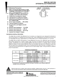 Datasheet SN65176BDRG4 manufacturer TI