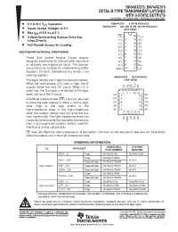 Datasheet SN74AC373PWR manufacturer TI