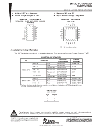 Datasheet SN74ACT04PWLE manufacturer TI