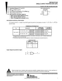Datasheet SN74AHC1G02DCKR manufacturer TI
